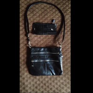 🌺🌺2for1-Shiny black purse and wallet